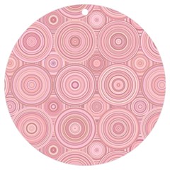 Pink Retro Texture With Circles, Retro Circles Background, Uv Print Acrylic Ornament Round by kyorashop23