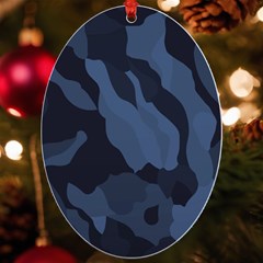 Purple Camo Uv Print Acrylic Ornament Oval by kyorashop23