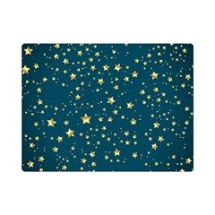 Star Golden Pattern Christmas Design White Gold Premium Plush Fleece Blanket (mini) by Apen