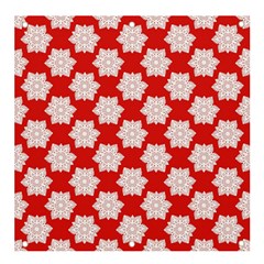 Christmas Snowflakes Background Pattern Banner And Sign 4  X 4  by Apen