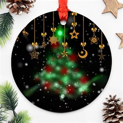 Christmas Star Jewellery Ornament (round) by anzea