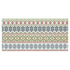 Christmas Star Flower Red Blue Banner And Sign 6  X 3  by anzea