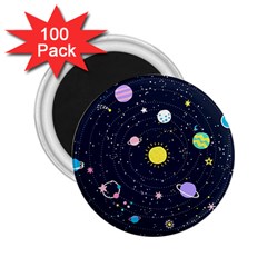 Aesthetic Outer Space Cartoon Art 2 25  Magnets (100 Pack)  by Bedest