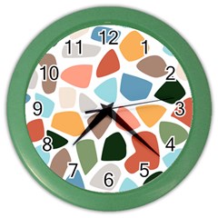 Shapes Seamless Pattern Color Wall Clock by Safari