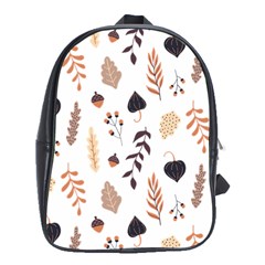 Autumn Seamless Leaves Pattern  School Bag (xl) by Safari