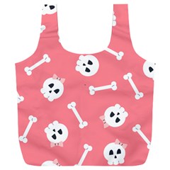 Halloween Pattern With Sculles And Bones 20240926 160927 0000 Full Print Recycle Bag (xxl) by Safari