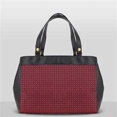 Brown Red Dot Pattern Oversize Office Handbag (2 Sides) by ytdream