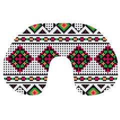 Ukrainian Folk Seamless Pattern Ethnic Ornament Border Element Traditional Travel Neck Pillow