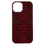 Illustration Of Ukrainian Folk Seamless Pattern Ornament iPhone 15 Plus Black UV Print PC Hardshell Case Front