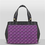 Violet White Pattern Oversize Office Handbag (2 Sides) Back