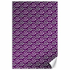 Violet White Pattern Canvas 24  X 36  by ytdream