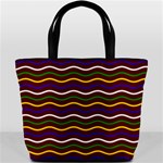 Multicolor Wave Pattern Bucket Bag Back