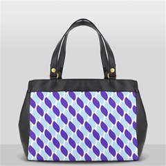 White Blue Pattern Oversize Office Handbag (2 Sides) by ytdream