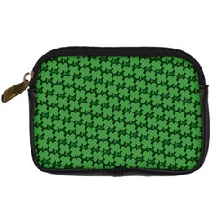 St  Patrick s Day Clovers Digital Camera Leather Case by ExtraAwesomeSauce