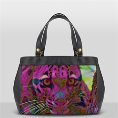 Pink And Purple Leopard Oversize Office Handbag by ExtraAwesomeSauce