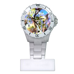 Springtime Pear Tree Blossoms Plastic Nurses Watch by ExtraAwesomeSauce