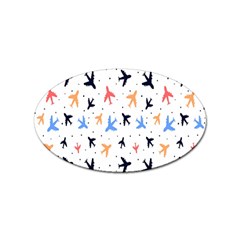 Cute Airplanes Planes Sticker Oval (10 Pack) by ConteMonfrey