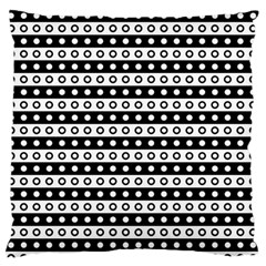 Black And White Circles Pattern Large Premium Plush Fleece Cushion Case (one Side)