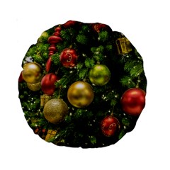 Christmas Tree Ornament Deco Standard 15  Premium Round Cushions