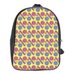 Colorful Bitcoin Pattern School Bag (large) by ExtraAwesomeSauce