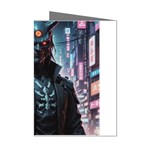 Cyberpunk Demon Samurai Mini Greeting Cards (Pkg of 8) Left