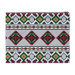 Ukrainian Folk Seamless Pattern Ethnic Ornament Border Element Traditional Cosmetic Bag (XL) Back