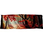 Forest Path Red Nature 25 x71  Body Pillow Case Dakimakura (Two Sides) Front