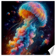 Cosmic Jellyfish Artwork Canvas 16  X 16  by ExtraAwesomeSauce