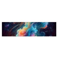 Cosmic Jellyfish Artwork Oblong Satin Scarf (16  X 60 ) by ExtraAwesomeSauce