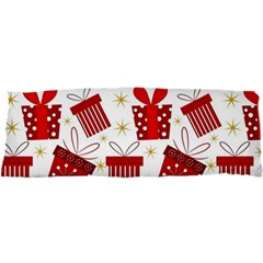 Christmas Texture, Pattern, Red, Craciun, Christmas, Bow, Gift 25 x71  Body Pillow Case Dakimakura (two Sides)