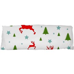 Christmas Texture, Pattern, Red, Craciun, Christmas, Snowflake, 25 x71  Body Pillow Case Dakimakura (two Sides)