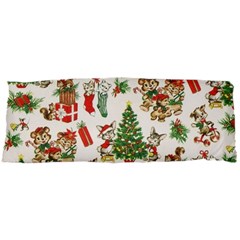 Christmas Texture, Pattern, Red, Tree, Craciun, Green, Christmas 15 x40  Body Pillow Case Dakimakura (two Sides)