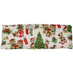 Christmas Texture, Pattern, Red, Tree, Craciun, Green, Christmas 17 x47  Body Pillow Case Dakimakura (two Sides)