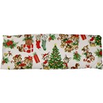 Christmas Texture, Pattern, Red, Tree, Craciun, Green, Christmas 17 x47  Body Pillow Case Dakimakura (Two Sides) Front