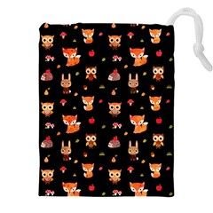 Cool Woodland Animal, Koteto, Scandinavian, Acorn Drawstring Pouch (5xl)