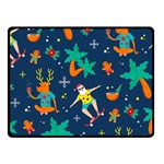 Colorful Funny Christmas Pattern Fleece Blanket (Small) 50 x40  Blanket Front