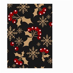 Christmas Pattern With Snowflakes Berries Large Garden Flag (two Sides)