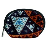 Fractal Triangle Geometric Abstract Pattern Accessory Pouch (Medium) Front