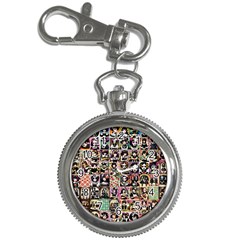 Spanish Gothic Girls Pattern Key Chain Watches by violetheavensky