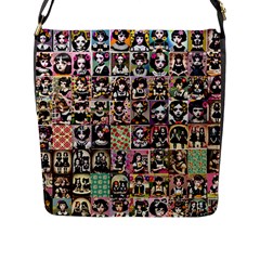 Spanish Gothic Girls Pattern Flap Closure Messenger Bag (l) by violetheavensky