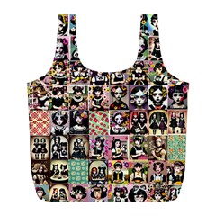 Spanish Gothic Girls Pattern Full Print Recycle Bag (l) by violetheavensky