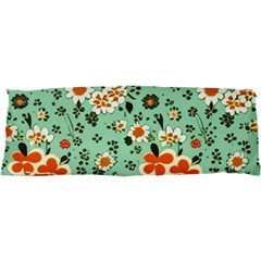 Retro 1960s Flowers Pattern 3 17 x47  Body Pillow Case Dakimakura (two Sides)