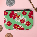 Retro 1960s Flowers Pattern Mini Coin Purse Back