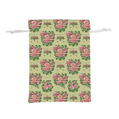 Retro 1880s Flowers Pattern 9 Lightweight Drawstring Pouch (m)