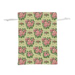 Retro 1880s Flowers Pattern 9 Lightweight Drawstring Pouch (M) Front