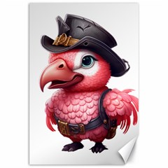 Kawaii Pink Parrot Pirate Canvas 20  X 30  by KawaiiArtStyle