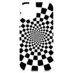 Geomtric Pattern Illusion Shapes iPhone 15 Plus Black UV Print PC Hardshell Case Front