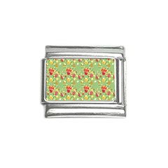 Retro 1880s Flowers Pattern 17 Italian Charm (9mm) by violetheavensky