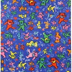 Grateful Dead Dancing Bears Pattern Play Mat (Square) Front