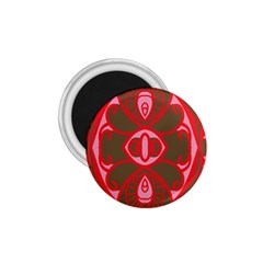 A Red And Brown Design On A White Background 1 75  Magnets